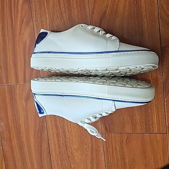 Maimai Edith Metallic Butterfly White Platform Leather Sneakers Sz 9 EUC - Picture 5 of 12